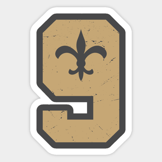 Drew Brees Number Sticker by Tamie